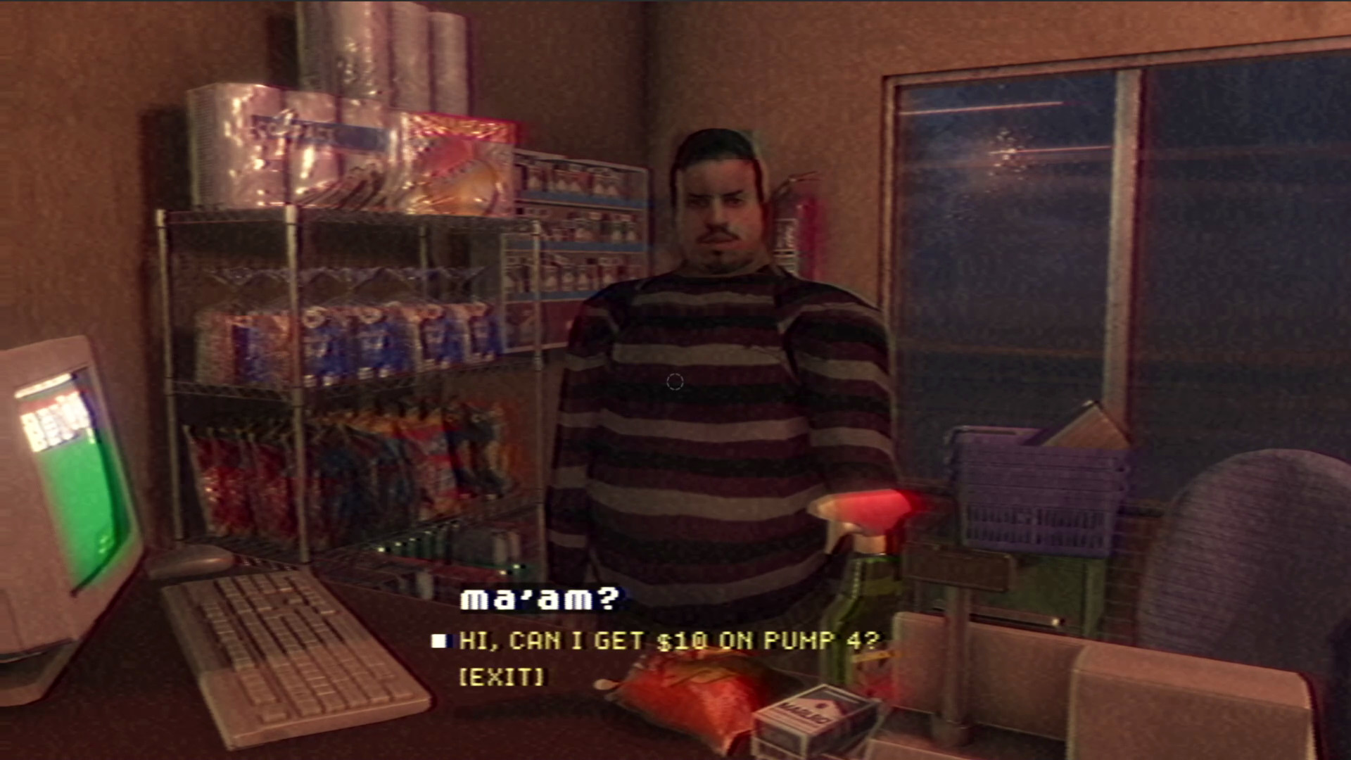Fears to Fathom: Norwood Hitchhike screenshot: the gas station clerk