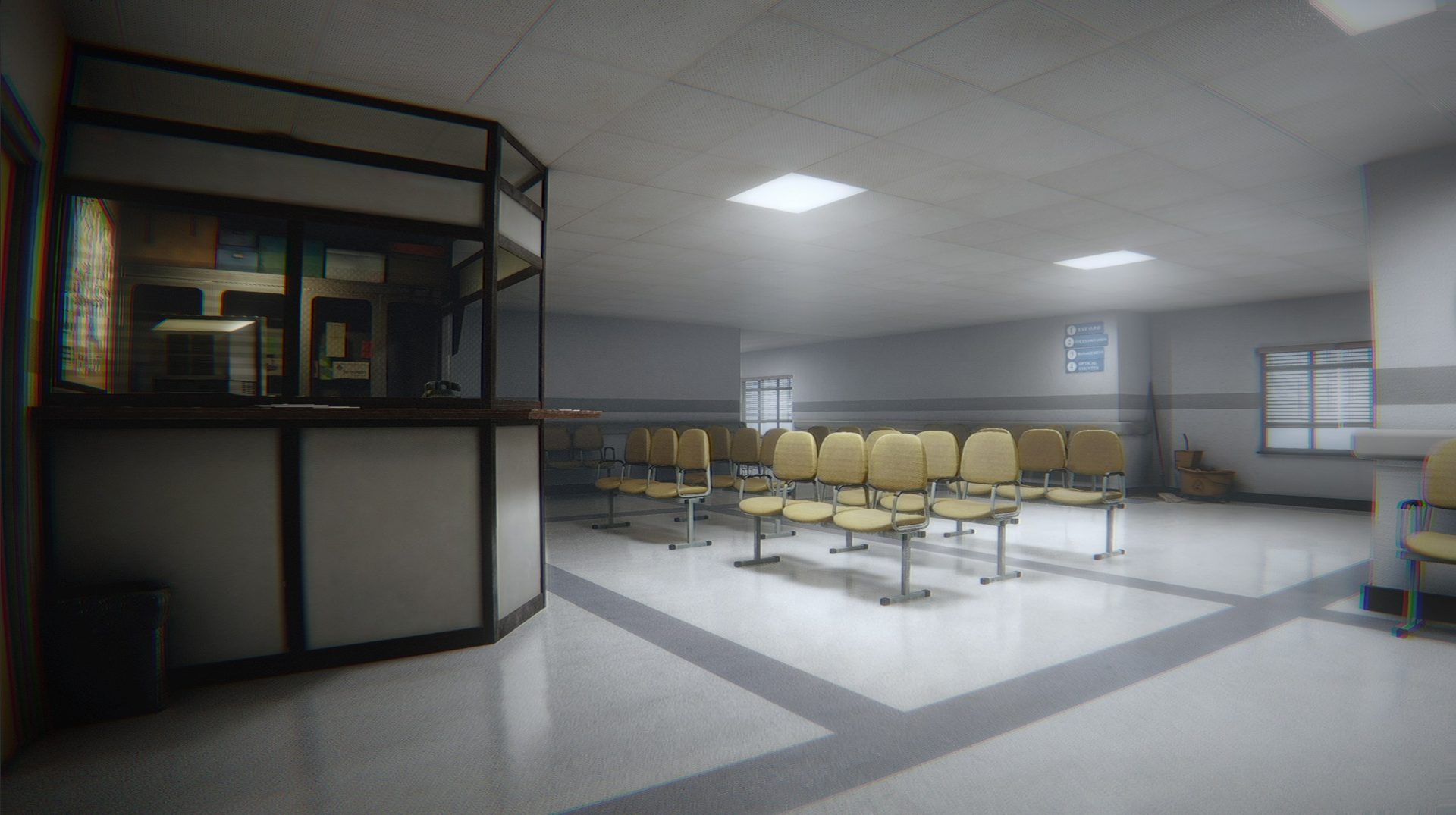 Farsight screenshot: Eye clinic waiting room
